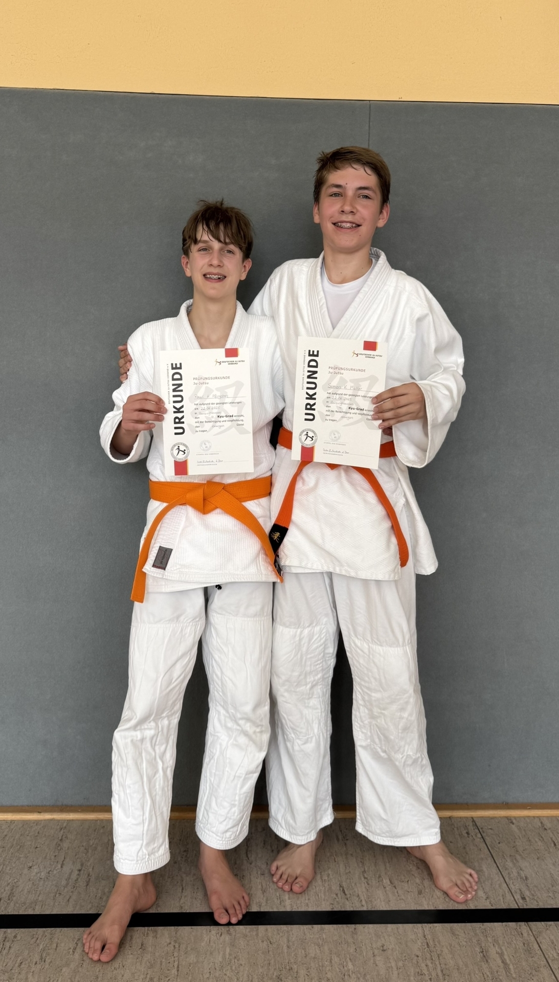Zwei neue Ju-Jutsu-Orangegurte in Egestorf | TSV Egestorf e.V.
